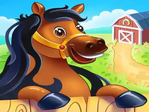 Game: Granja de animales para niños Juegos en línea para niños pequeños.