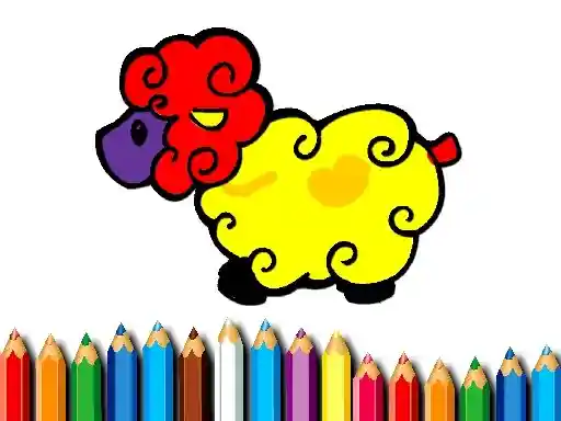 Game: Libro para colorear de corderos bebé