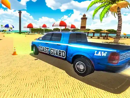 Game: Coast Guard Beach Car Parking