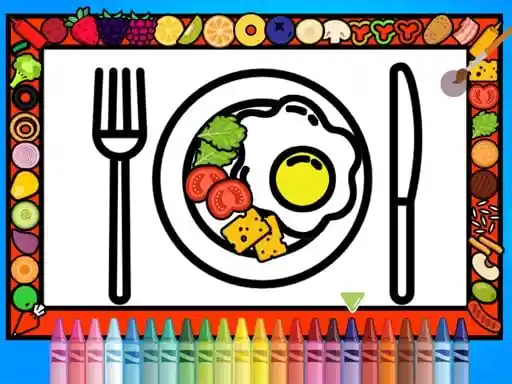 Game: Color and Decorate Dinner Plate