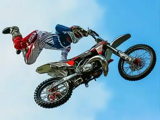 Game: Puzzle de acrobacias en moto de tierra