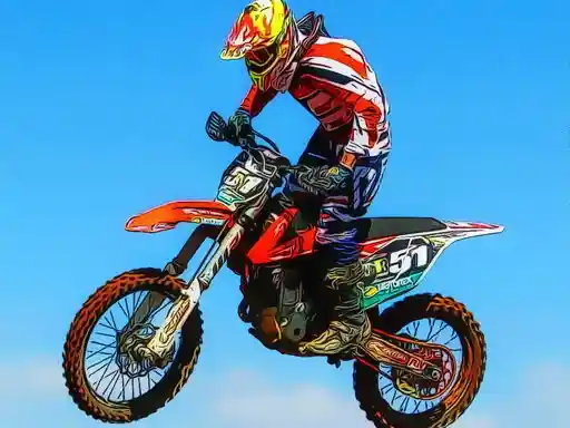 Game: Flying Dirt Bike Stunts Puzzle