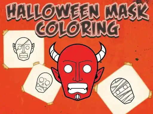 Game: Libro para colorear de máscaras de Halloween