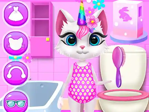 Game: Cuidado diario de Kitty Unicorn