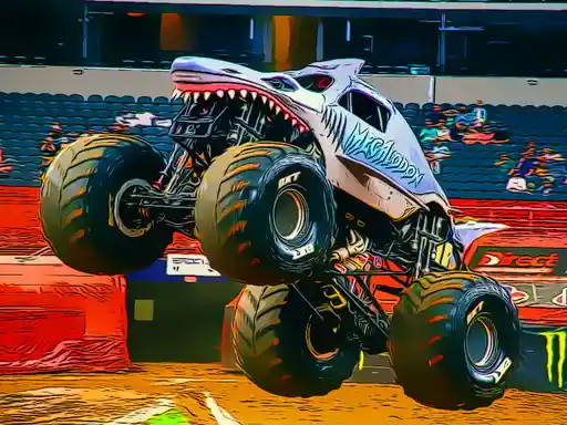 Game: Rompecabezas de carreras de Monster Truck