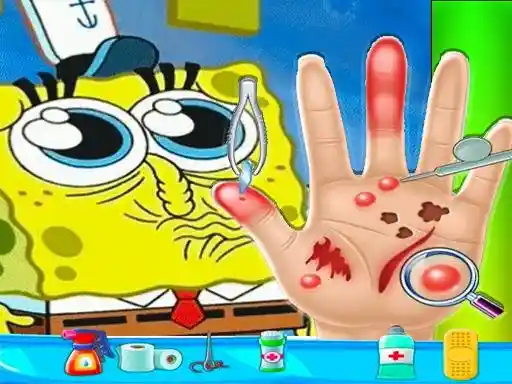 Game: Spongebob Hand Doctor Game Online  Hospital Surge