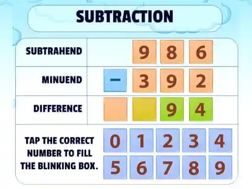 Game: Subtraction Practice