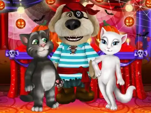 Game: Talking Tom And Angela Halloween Party 