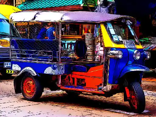 Game: Tuk Tuk Triciclo Rompecabezas