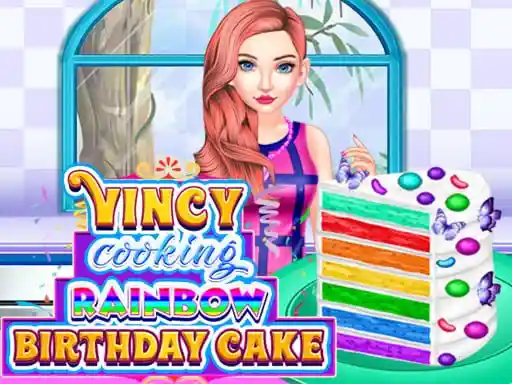 Game: VINCY COOKING RAINBOW BIRTHDAY CAKE