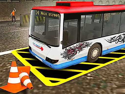Game: Simulador de estacionamiento de autobuses en la autopista de la ciudad de Las Vegas.