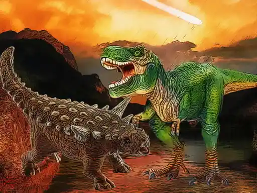Game: Dinosaurios Luchando Rompecabezas