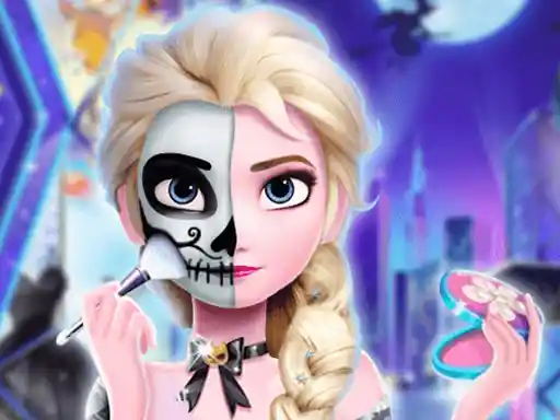 Game: Elsa Halloween Party Tattoo