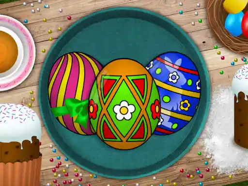 Game: Handmade Easter Eggs Coloring Book