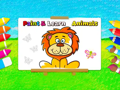 Game: Paint And Learn Animals