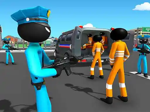 Game: Us Police Stickman Criminal Plane Transporter Game