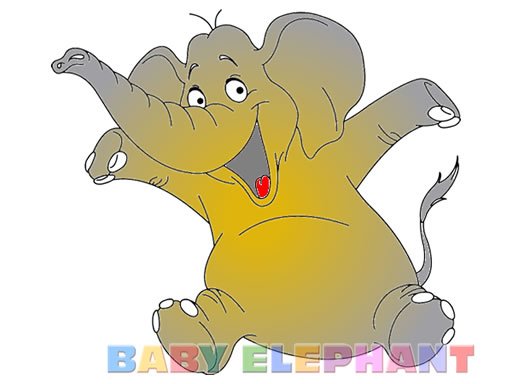 Play: Baby Elephant Coloring Img