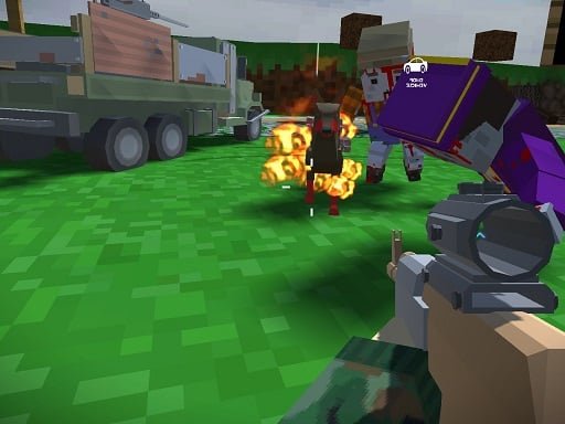 Play: Blocky Zombie And Vehicle Shooting Img