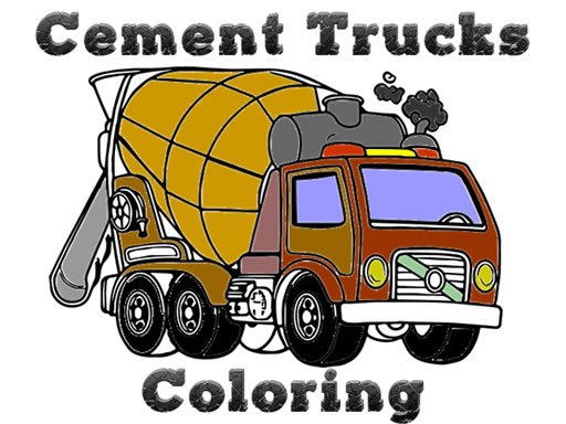 Play: Cement Trucks Coloring Img