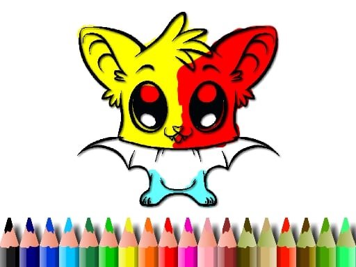 Play: Cute Bat Coloring Book Img