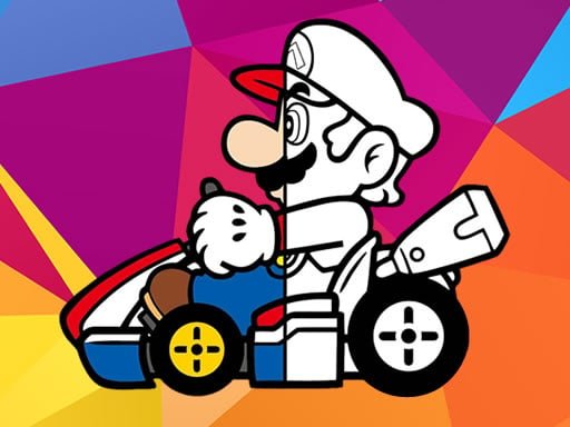 Play: Mario Driving Coloring Book Img