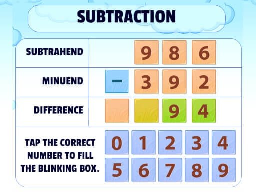 Play: Subtraction Practice Img