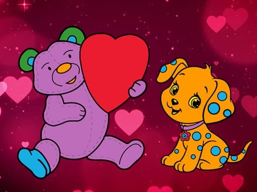 Play: Valentine Pets Coloring Book Img