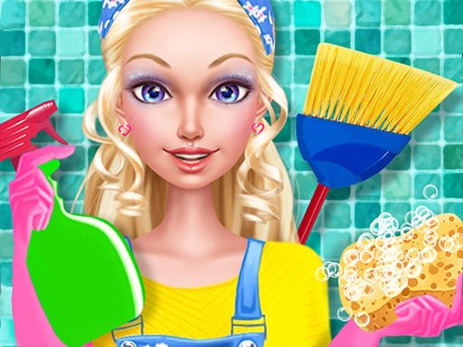Play: Fashion Doll House Cleaning Img